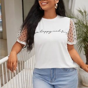 NWOT - ‘I am happy am free’ slogan tee